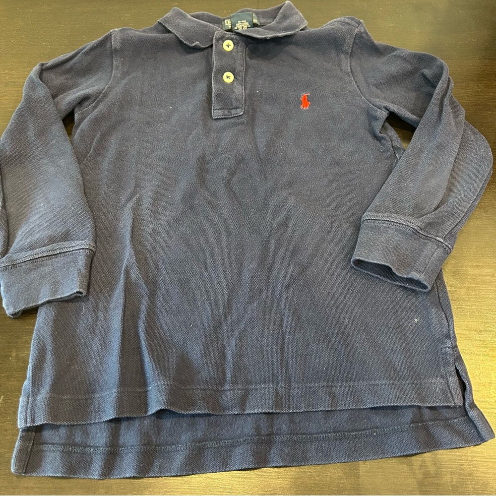 Polo Ralph Lauren Long Sleeve Boys Polo Shirt Navy Blue